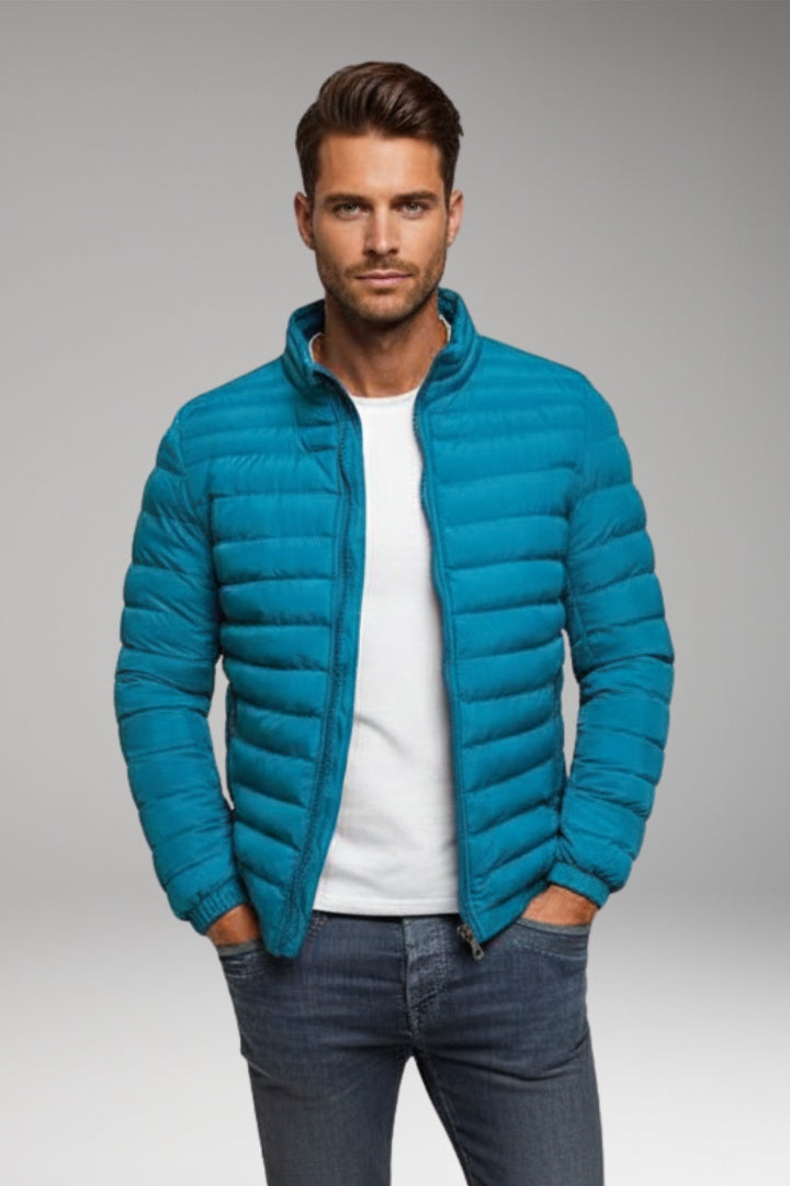 Nicolás | Chaqueta Acolchada Bomber Hombre Cuello Alto Cremallera