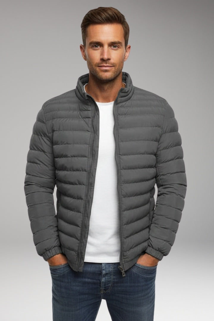 Nicolás | Chaqueta Acolchada Bomber Hombre Cuello Alto Cremallera