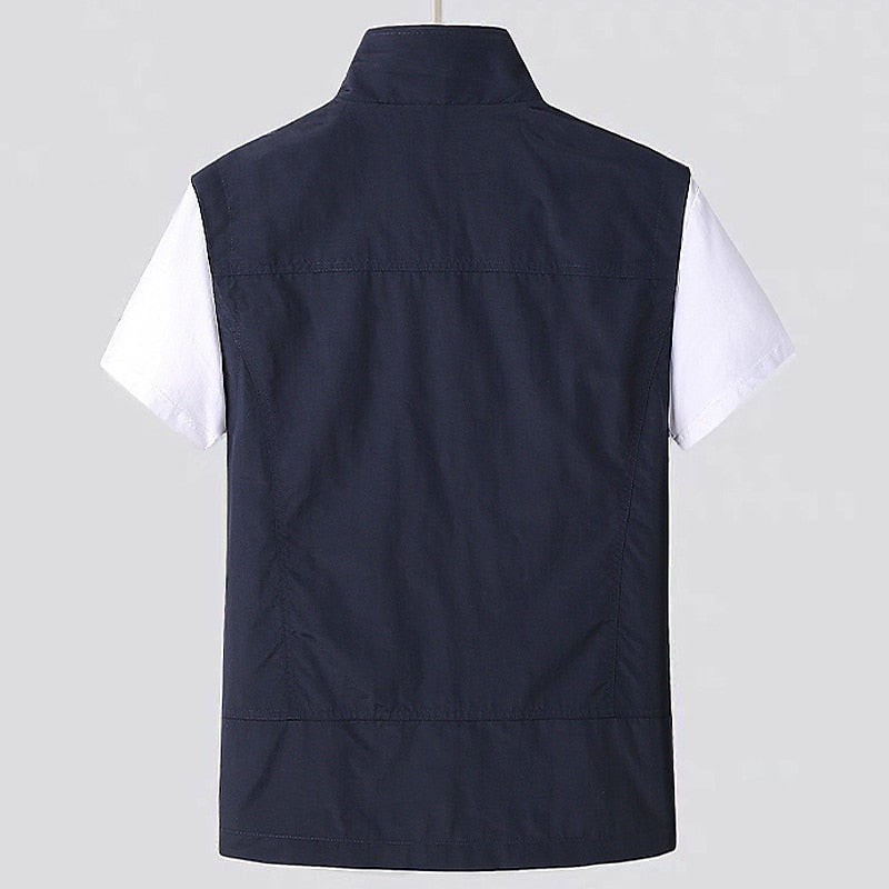 Óscar | Gilet Ligero Hombre Cuello Alto Bolsillos con Cremallera