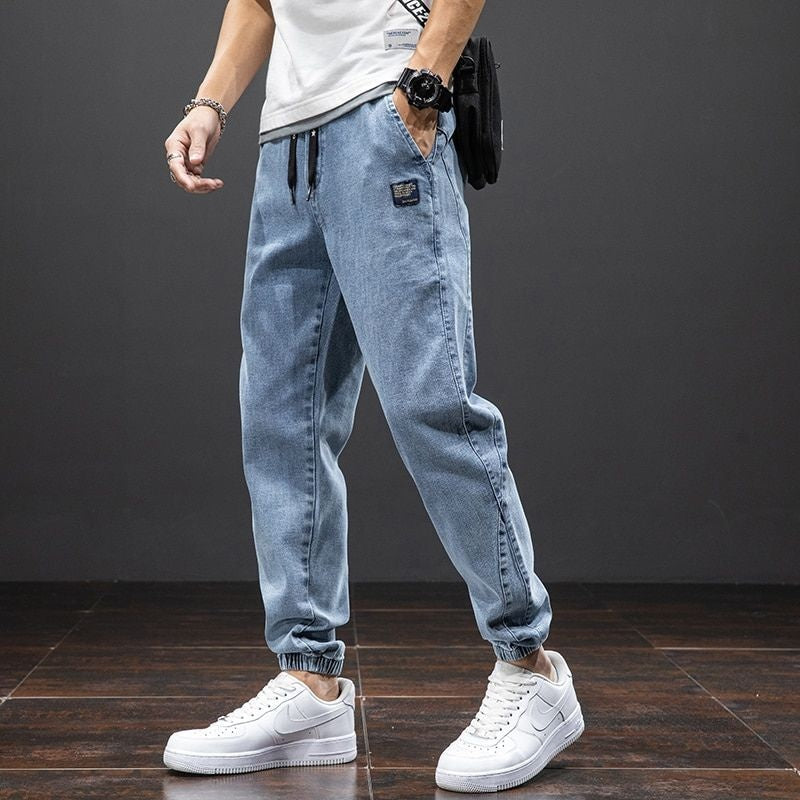 Pablo | Jogger Vaquero Baggy Hombre Cintura Elástica Tobillo Ajustado