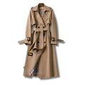 Paloma | Trench Coat Largo Mujer Cinturón Forro de Cuadros