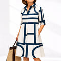 Paloma | Vestido Midi Camisero de Verano Mujer Manga Larga
