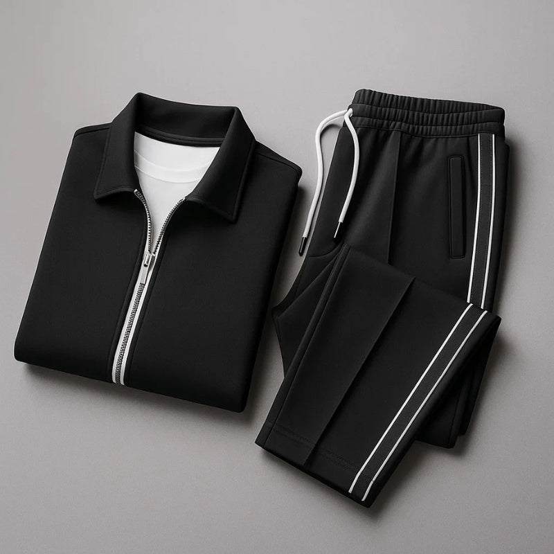 Pau | Conjunto Chándal Deportivo Hombre Cremallera Rayas Laterales