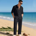 Pau | Conjunto de Lino Hombre Camisa Manga Larga y Pantalón