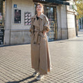 Rocío | Gabardina Larga Oversize Mujer Doble Botonadura con Cinturón