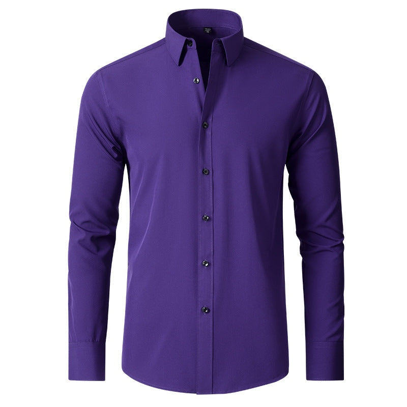 Rodrigo | Camisa Oxford Slim Fit de Manga Larga Hombre Stretch Cuello Clásico