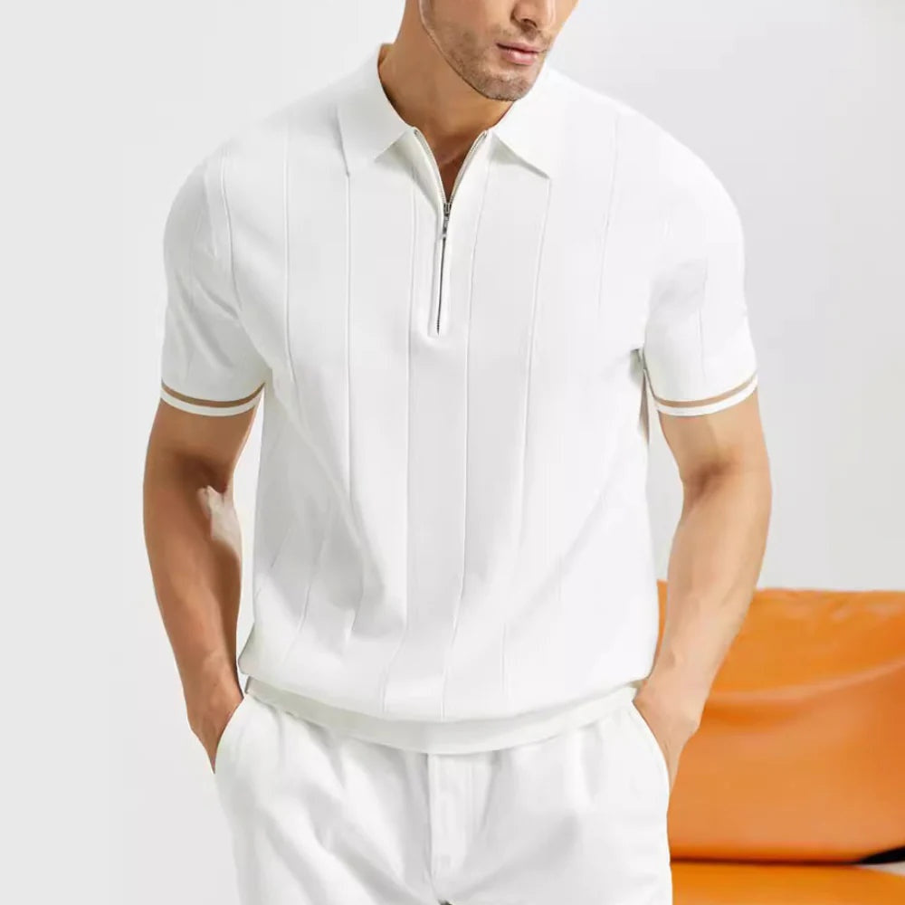 Rodrigo | Polo de Punto con Cremallera Hombre Manga Corta
