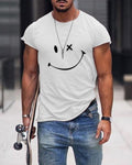 Rubén | Camiseta con Logo Retro Hombre Manga Corta Cuello Redondo