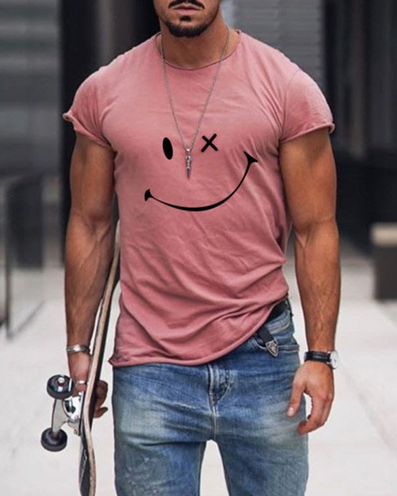 Rubén | Camiseta con Logo Retro Hombre Manga Corta Cuello Redondo