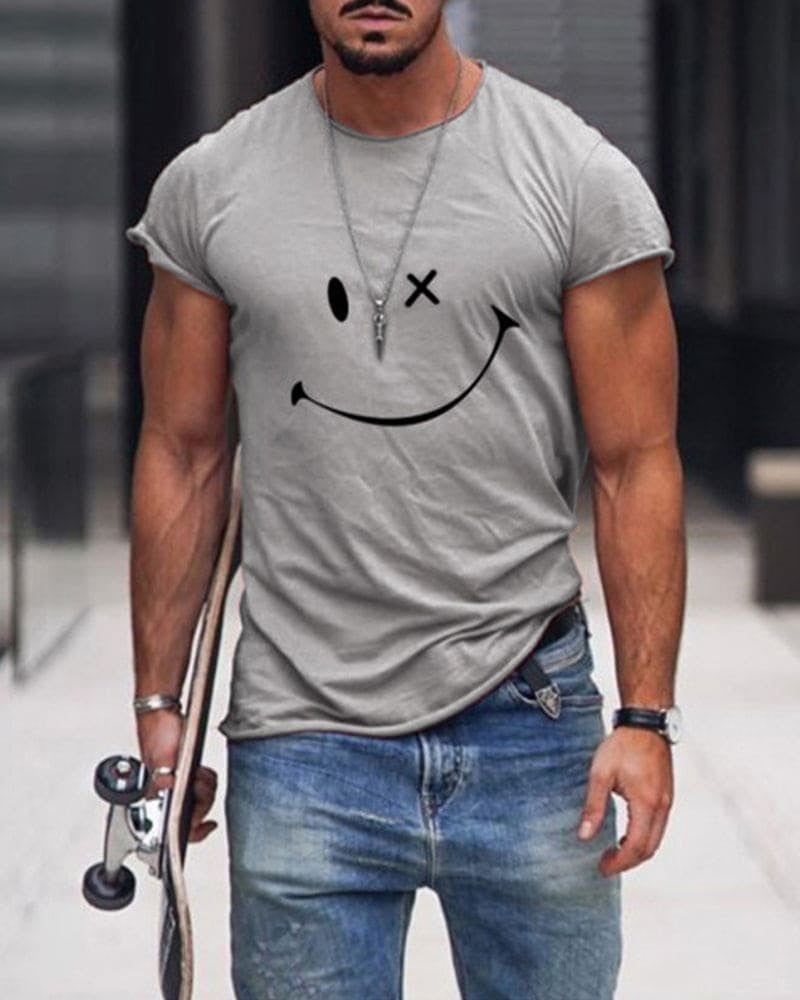 Rubén | Camiseta con Logo Retro Hombre Manga Corta Cuello Redondo