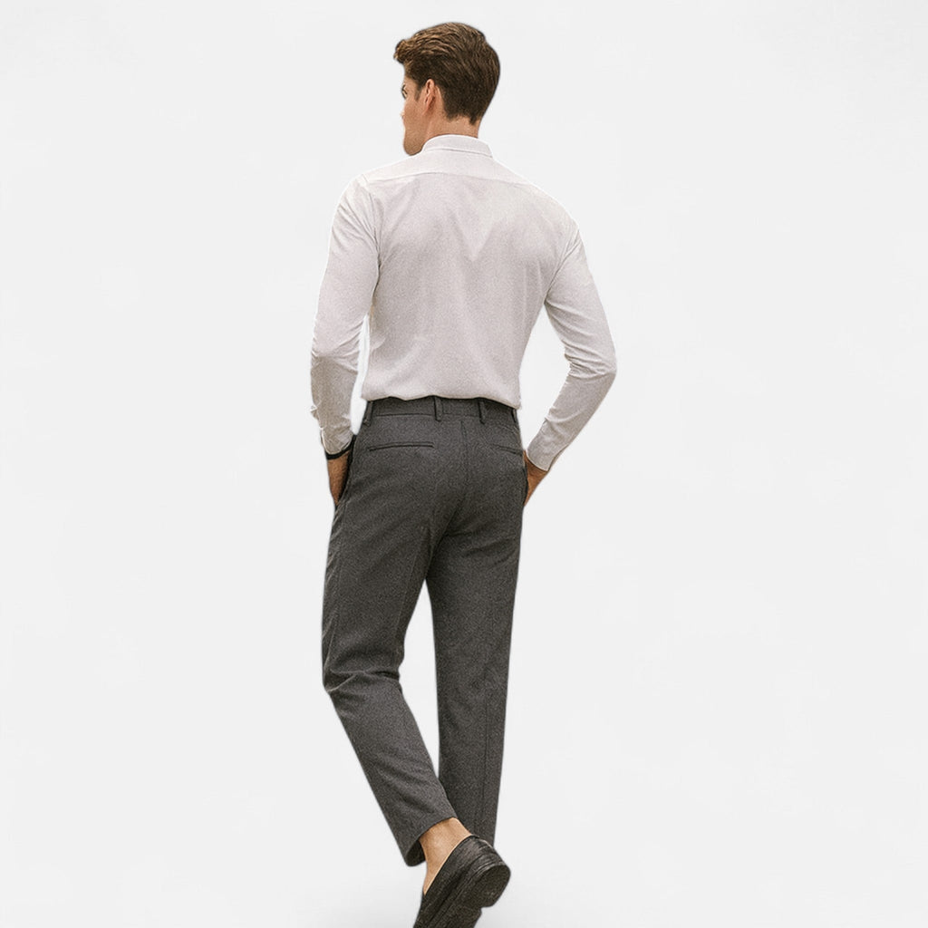 Rubén | Pantalón Cropped de Vestir Hombre Corte Slim Pinzas