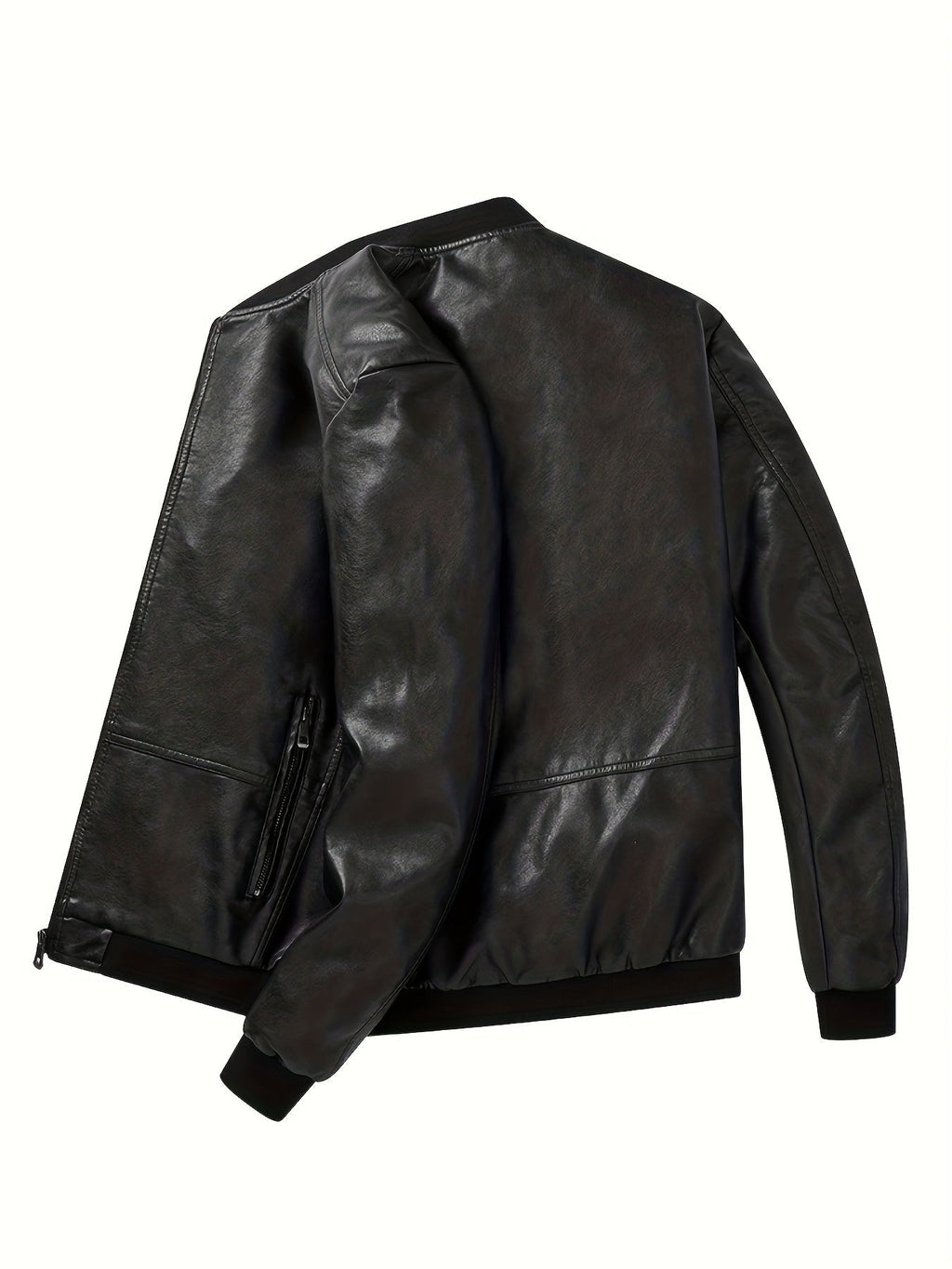 Sergio | Cazadora Bomber de Cuero PU Hombre Cremallera