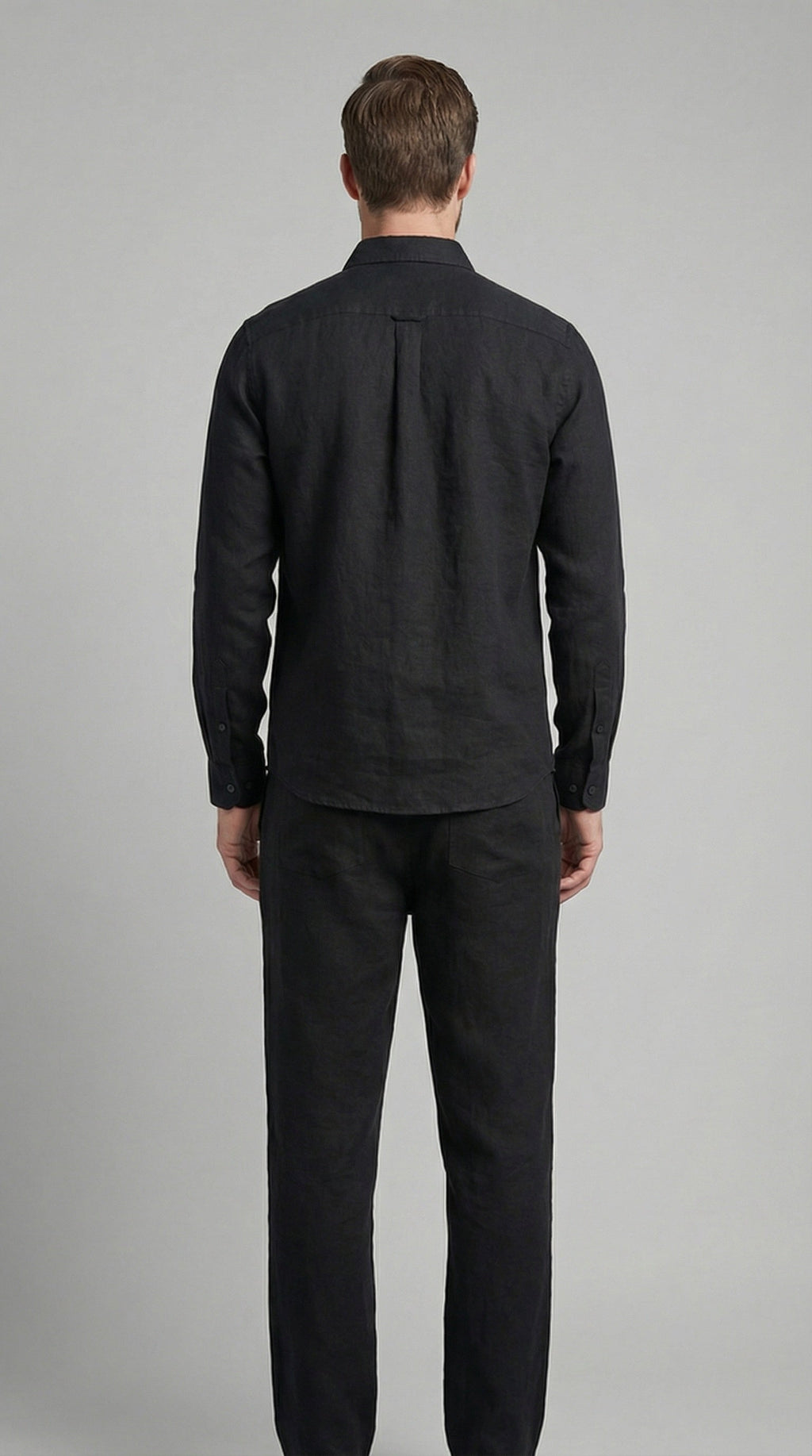 Sergio | Conjunto de Lino de Manga Larga Hombre Camisa y Pantalón