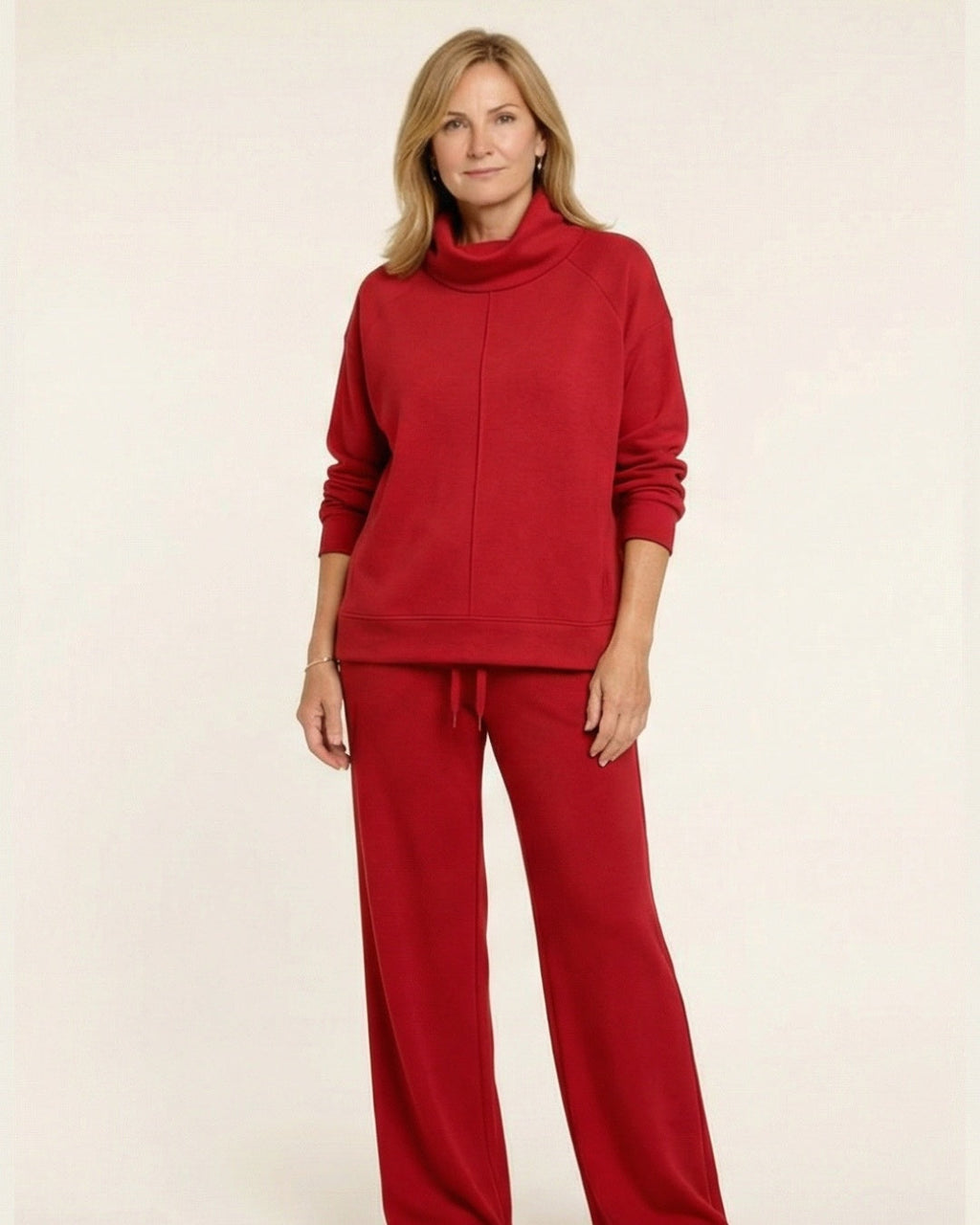 Sonia | Sporty Tracksuit Set with High Neck and Wide-Leg Pants for Women