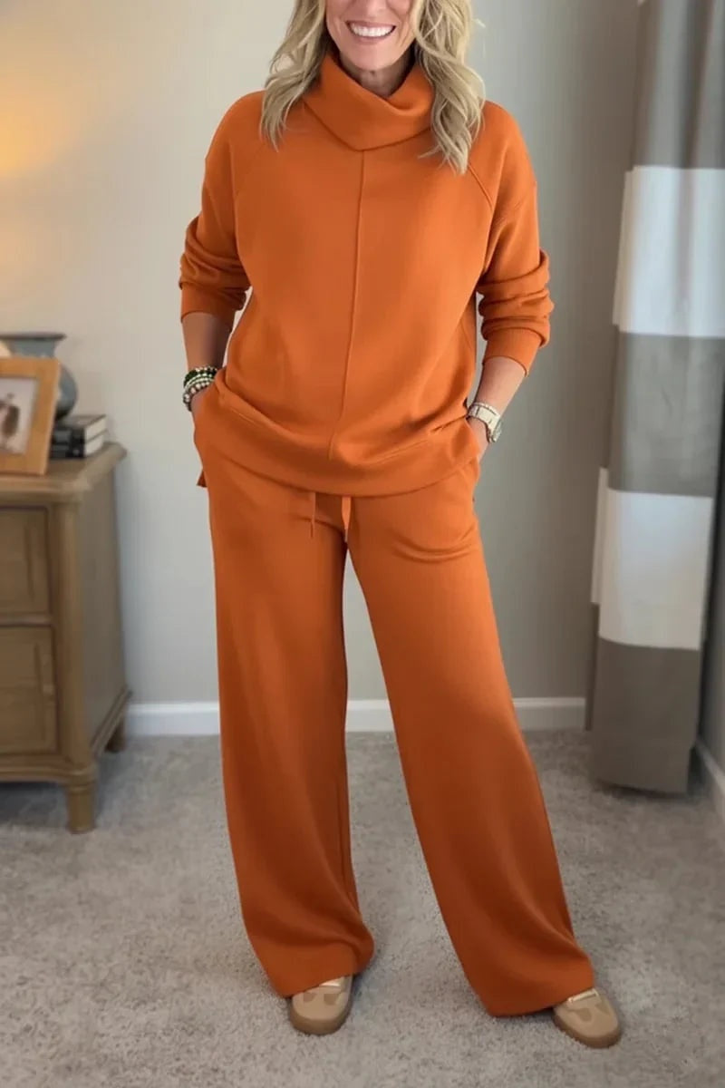 Sonia | Sporty Tracksuit Set with High Neck and Wide-Leg Pants for Women