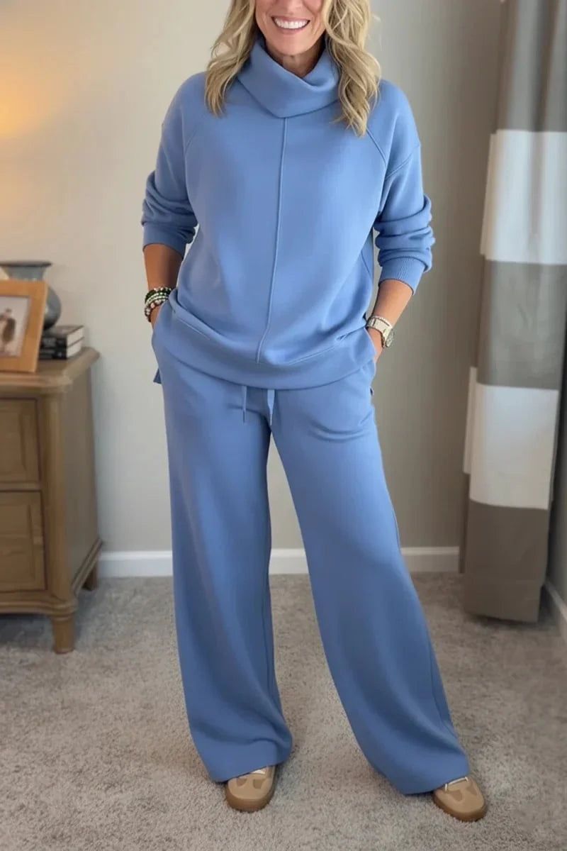 Sonia | Sporty Tracksuit Set with High Neck and Wide-Leg Pants for Women