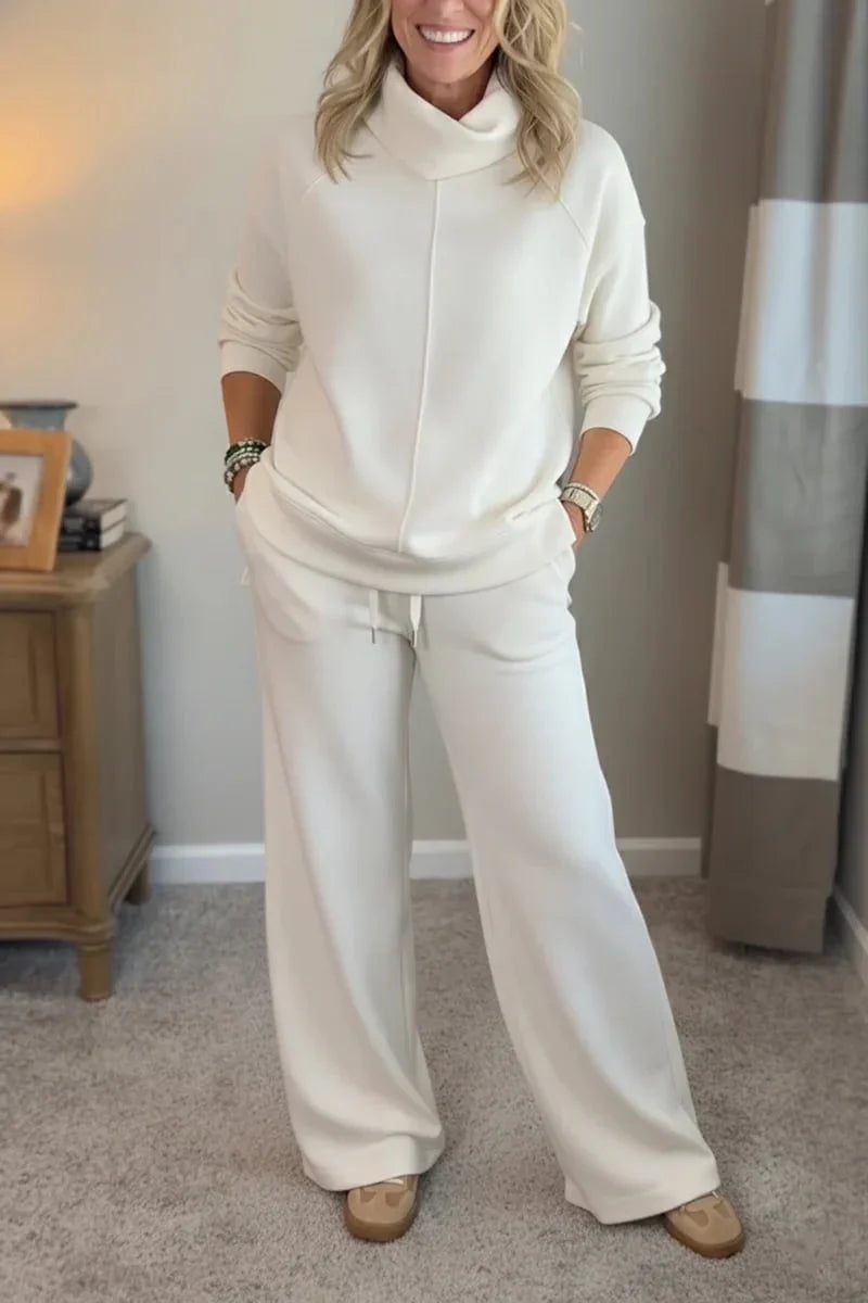 Sonia | Sporty Tracksuit Set with High Neck and Wide-Leg Pants for Women