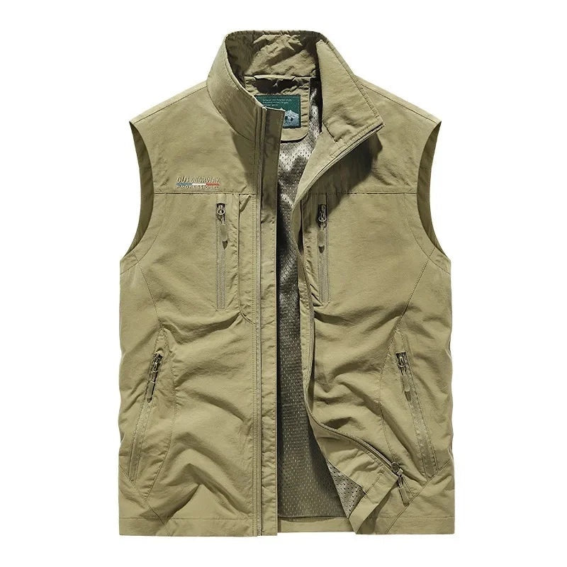 Unai | Chaleco Multibolsillo de Nylon Hombre Cuello Alto Cremallera
