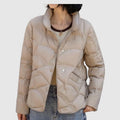 Uxía | Chaqueta de Plumas Corta Mujer Cuello Alto Botones