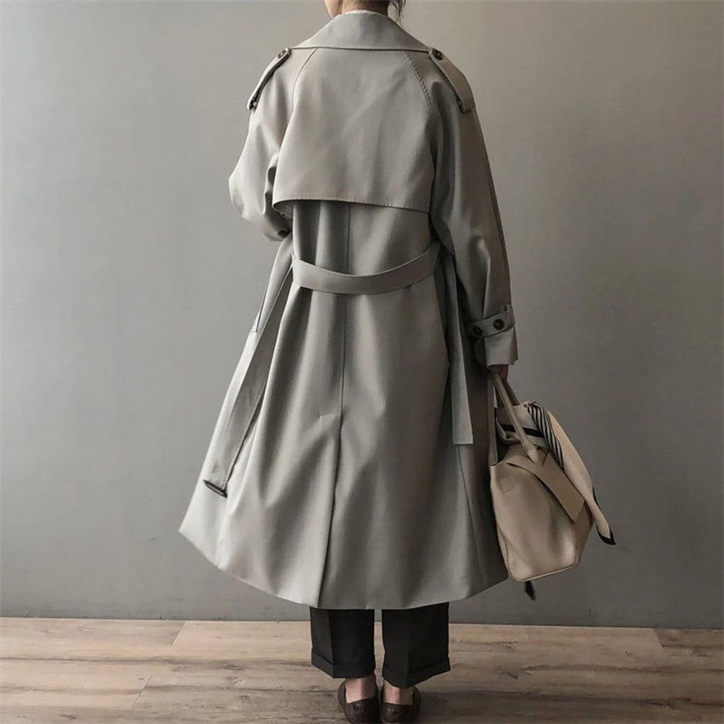 Uxía | Gabardina Larga Mujer Doble Botonadura Impermeable