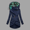 Vera | Chubasquero Impermeable Mujer Largo con Capucha Cremallera Forro Estampado